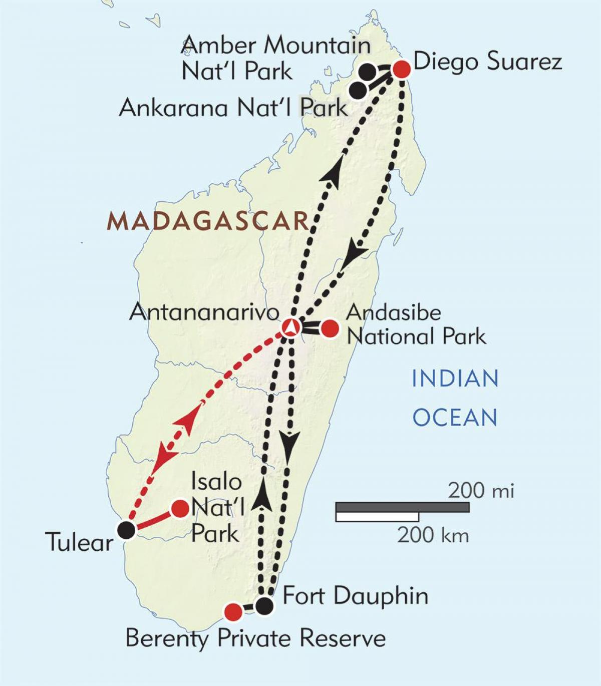 antananarivo na Madagaskarju zemljevid