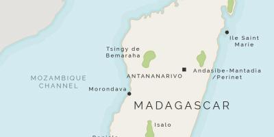 Zemljevid Madagaskar in okoliške otoke