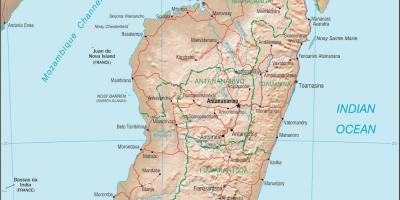 Madagaskar državi zemljevid