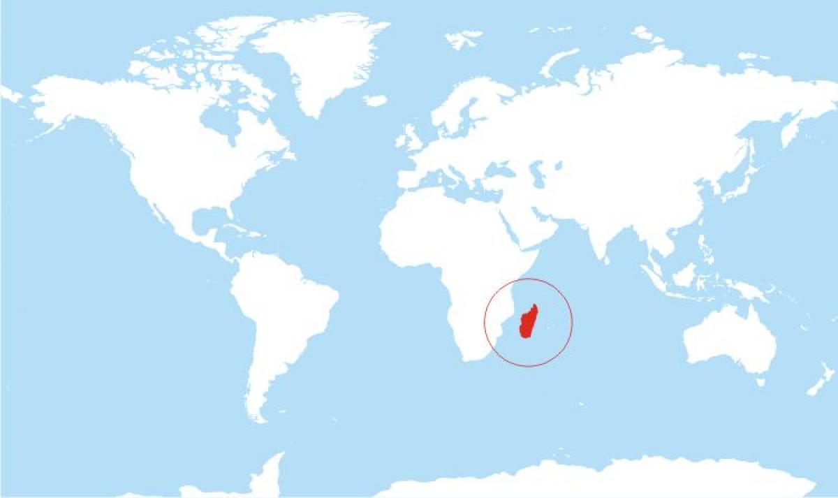 zemljevid Madagaskar mesto na svetu