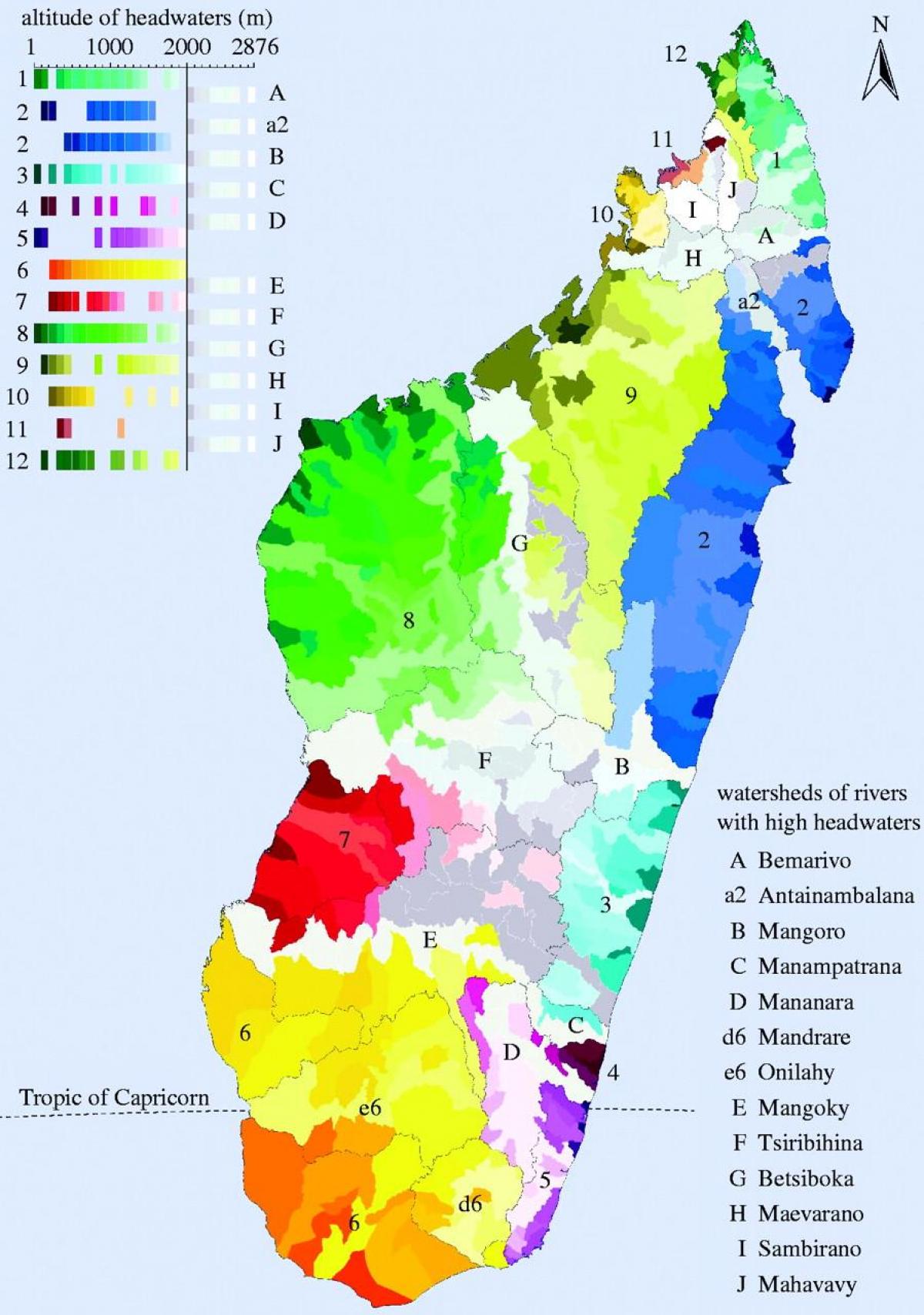 zemljevid Madagaskar podnebje