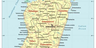 Zemljevid Madagaskar cesti