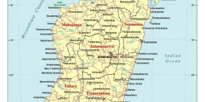 Podroben zemljevid na Madagaskarju